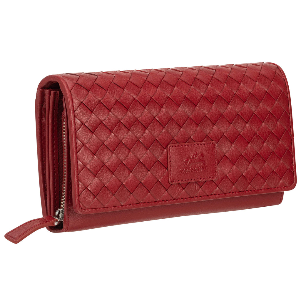 Mancini Panier Tissé portefeuille RFID "clutch” 6500376 | Cuir - Dealorys
