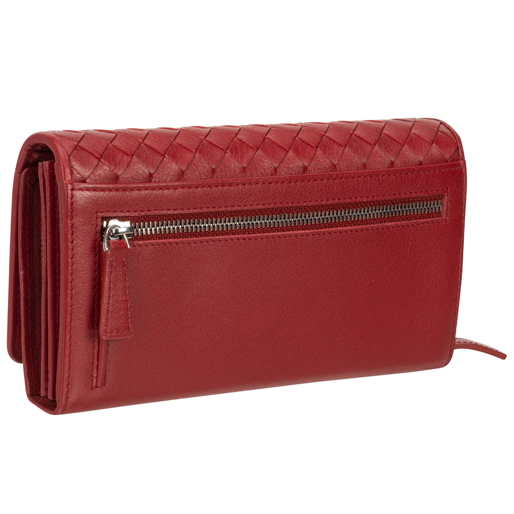 Mancini Panier Tissé portefeuille RFID "clutch” 6500376 | Cuir - Dealorys