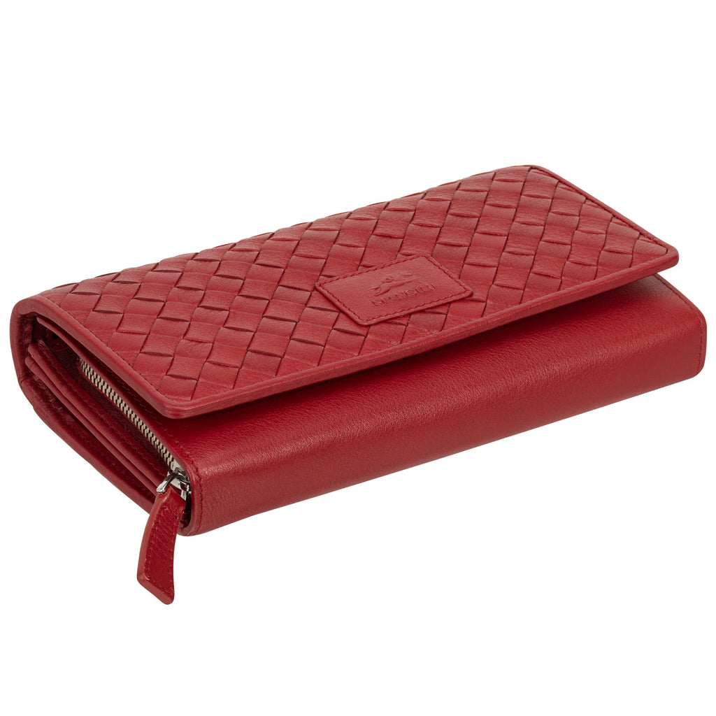 Mancini Panier Tissé portefeuille RFID "clutch” 6500376 | Cuir - Dealorys