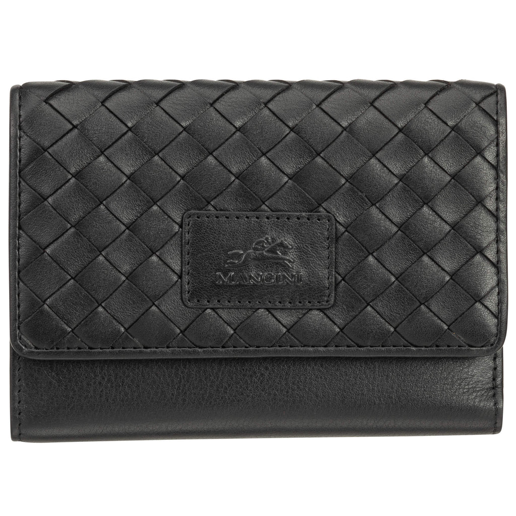 Mancini Panier Tissé portefeuille RFID moyen 6500377 | Cuir - Dealorys
