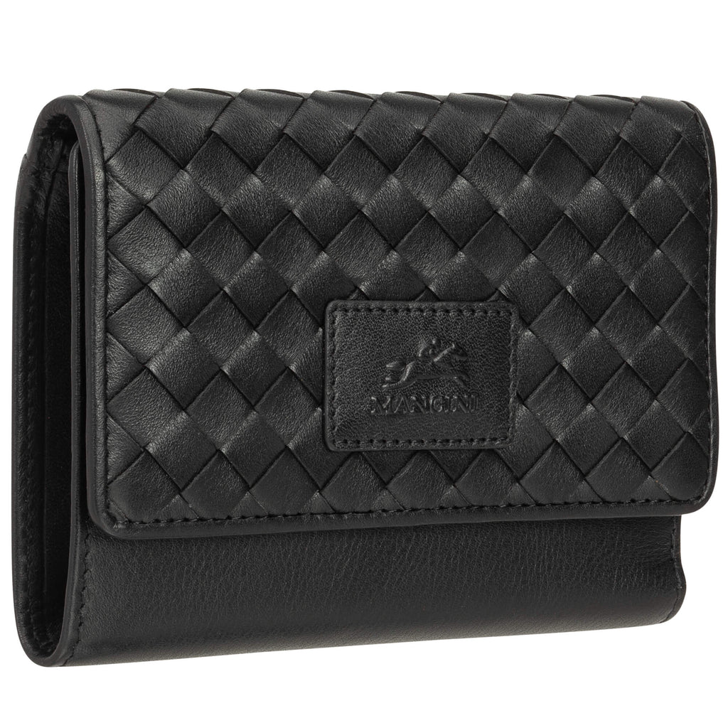 Mancini Panier Tissé portefeuille RFID moyen 6500377 | Cuir - Dealorys