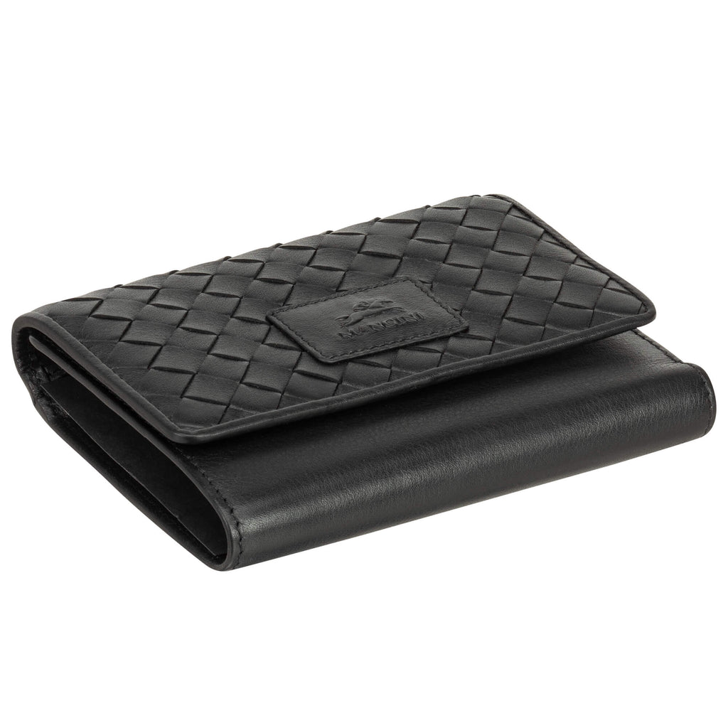 Mancini Panier Tissé portefeuille RFID moyen 6500377 | Cuir - Dealorys