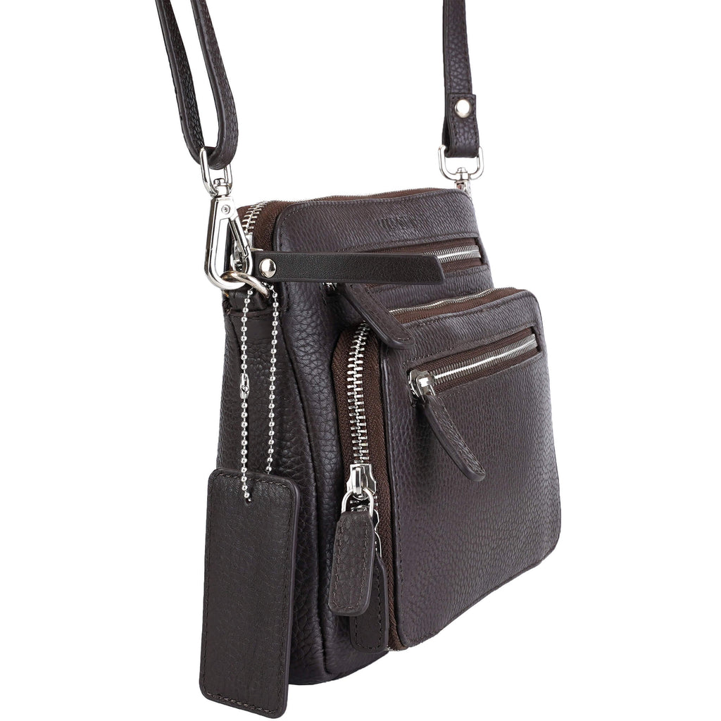 Mancini Pebbled Petit sac à bandoulière Valerie HBP1075 | Cuir - Dealorys