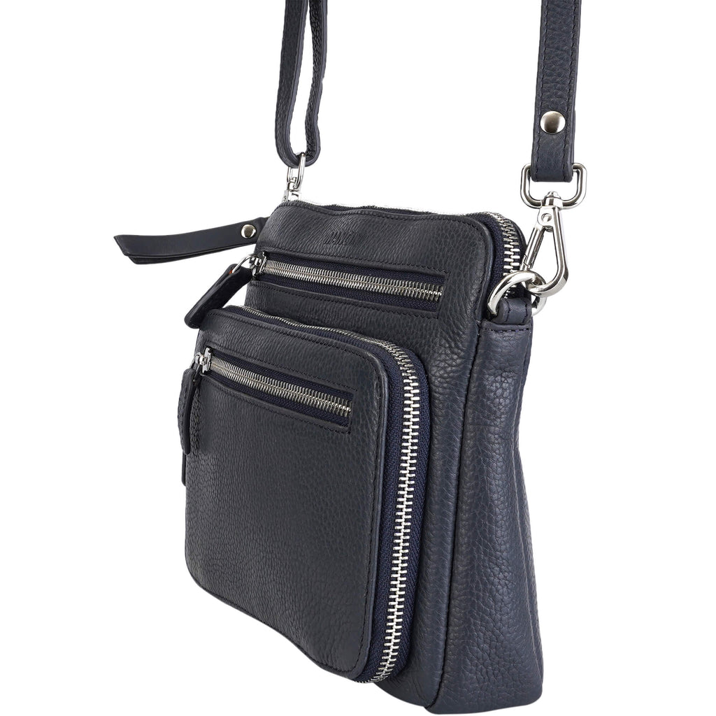 Mancini Pebbled Petit sac à bandoulière Valerie HBP1075 | Cuir - Dealorys
