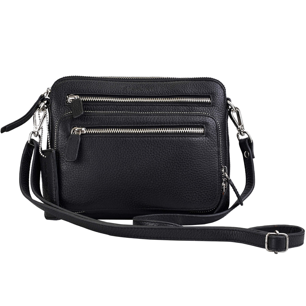 Mancini Pebbled Petit sac à bandoulière Valerie HBP1075 | Cuir - Dealorys