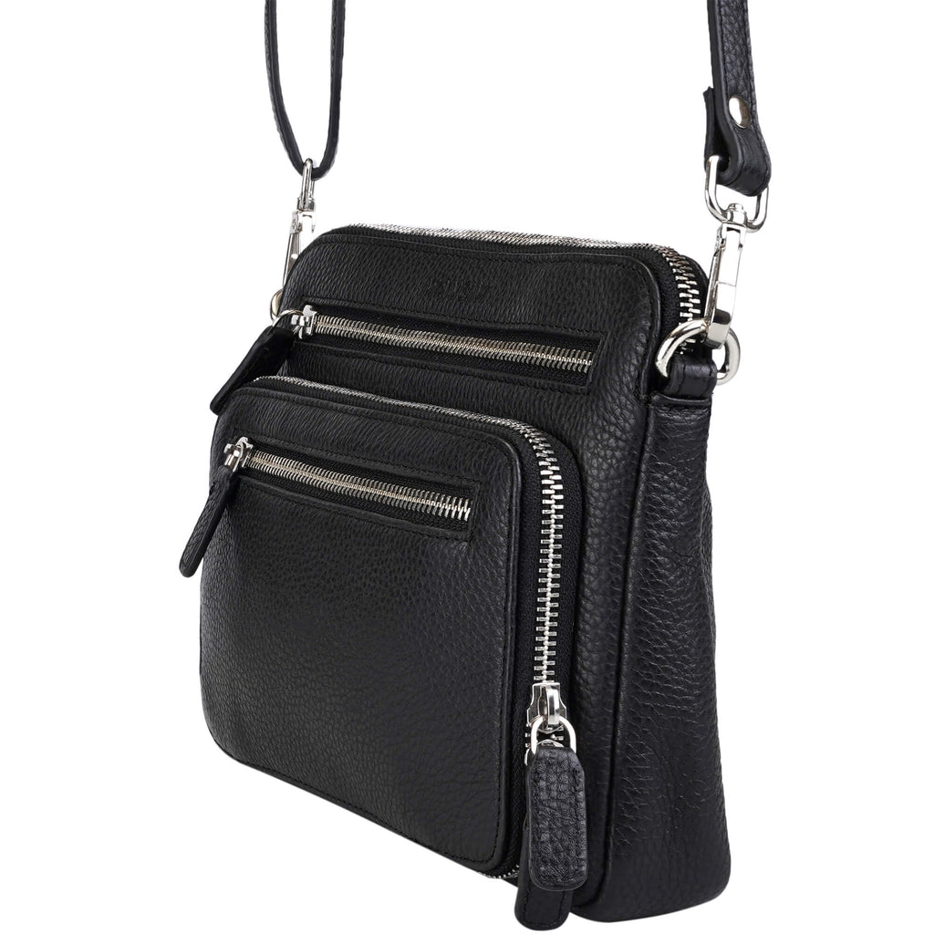 Mancini Pebbled Petit sac à bandoulière Valerie HBP1075 | Cuir - Dealorys