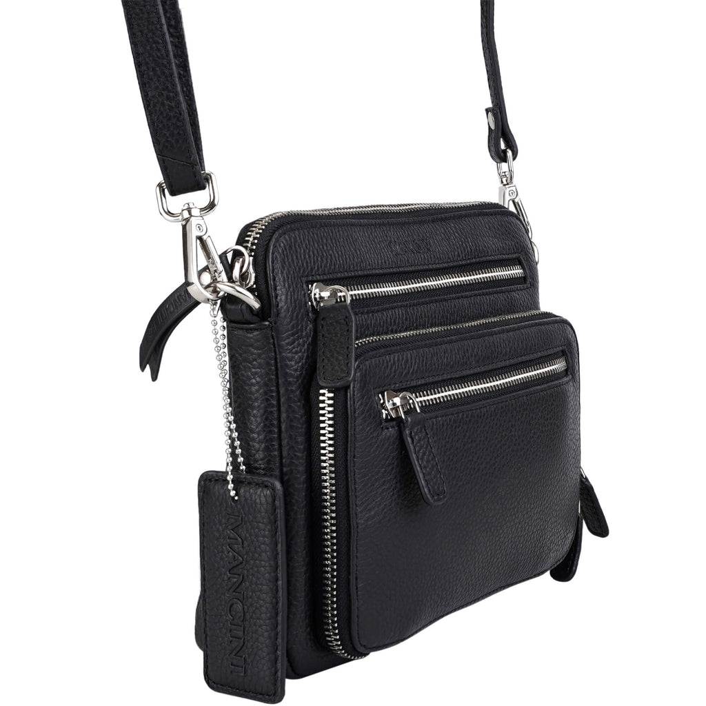 Mancini Pebbled Petit sac à bandoulière Valerie HBP1075 | Cuir - Dealorys