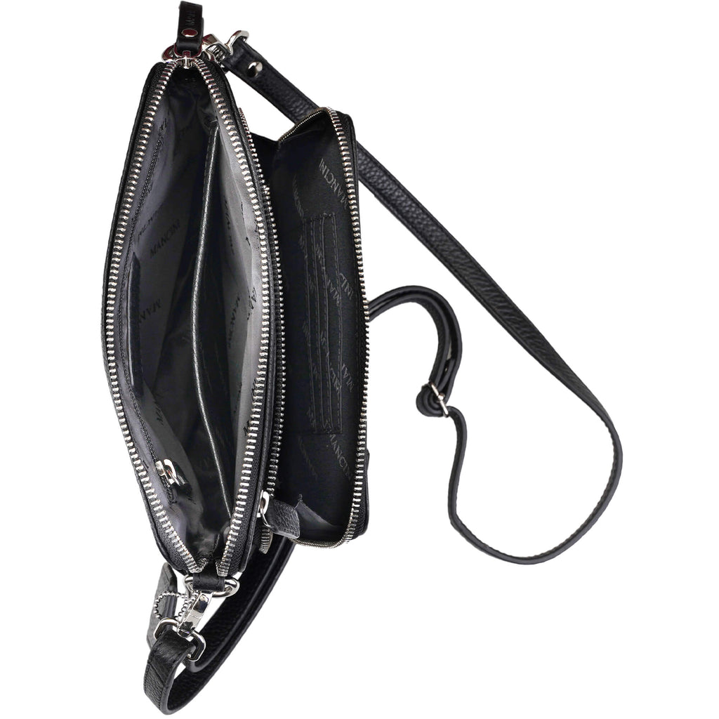 Mancini Pebbled Petit sac à bandoulière Valerie HBP1075 | Cuir - Dealorys