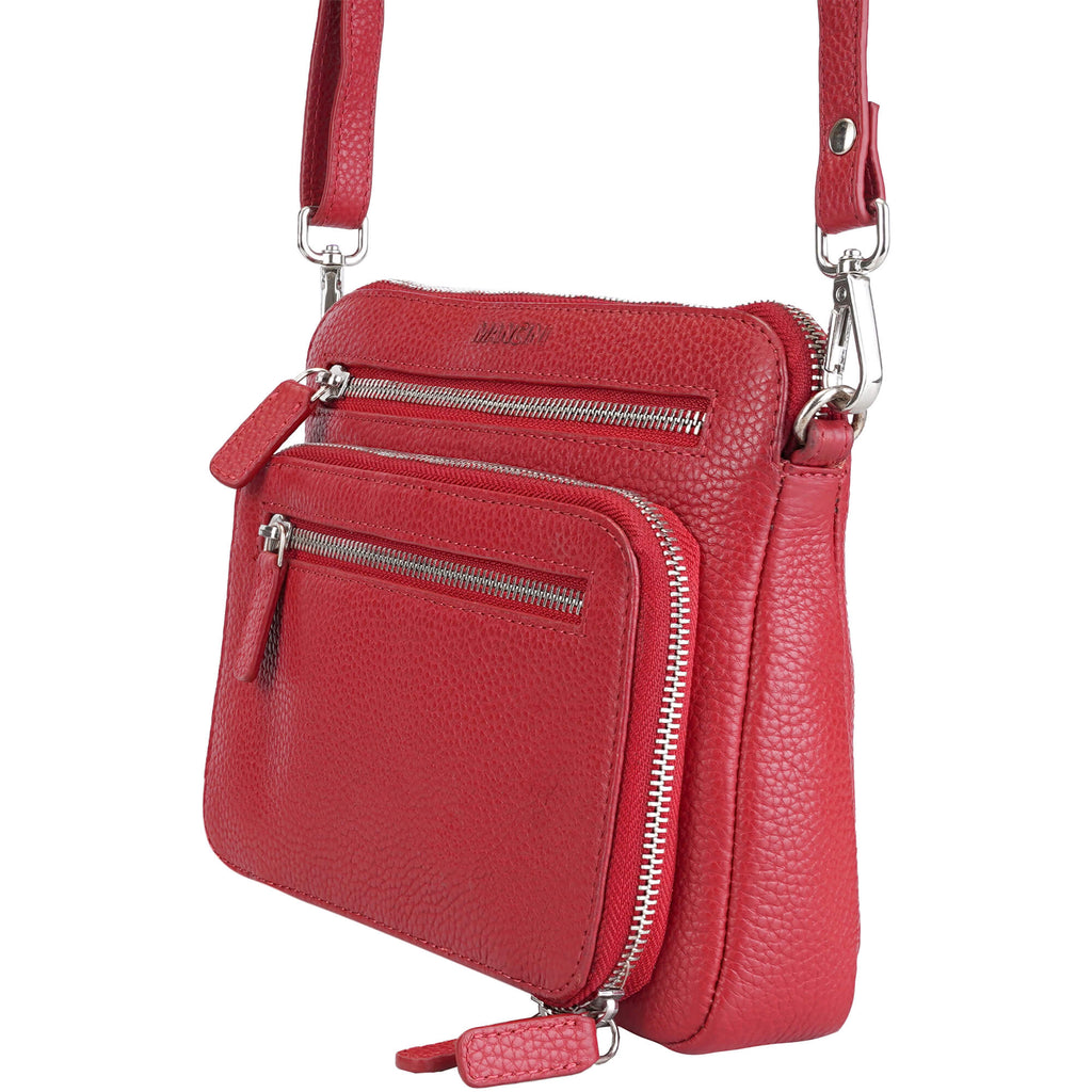 Mancini Pebbled Petit sac à bandoulière Valerie HBP1075 | Cuir - Dealorys