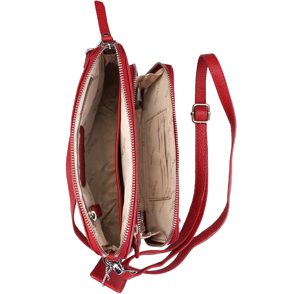 Mancini Pebbled Petit sac à bandoulière Valerie HBP1075 | Cuir - Dealorys