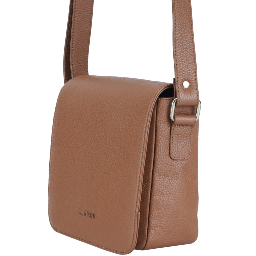 Mancini Pebbled Sac à bandoulière Page HBP1072 | Cuir - Dealorys