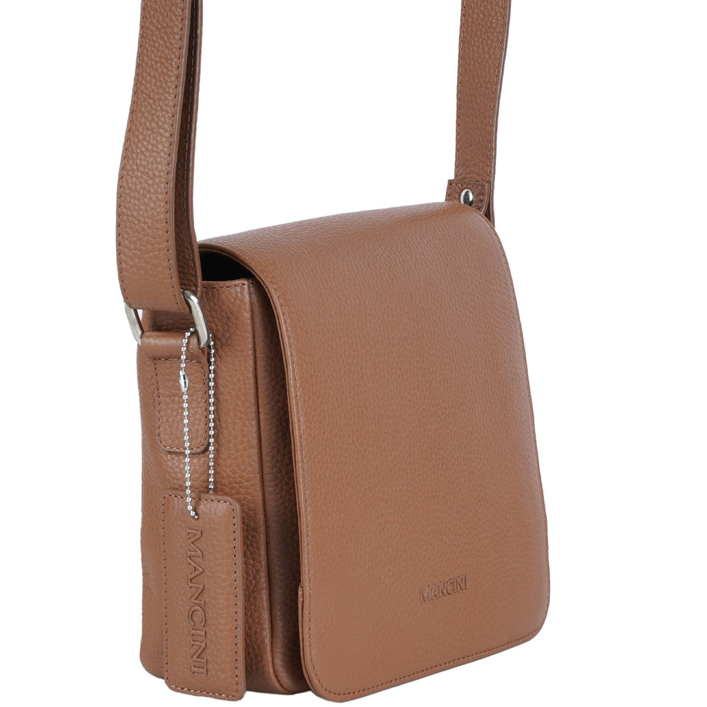Mancini Pebbled Sac à bandoulière Page HBP1072 | Cuir - Dealorys