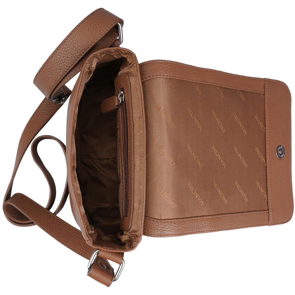 Mancini Pebbled Sac à bandoulière Page HBP1072 | Cuir - Dealorys