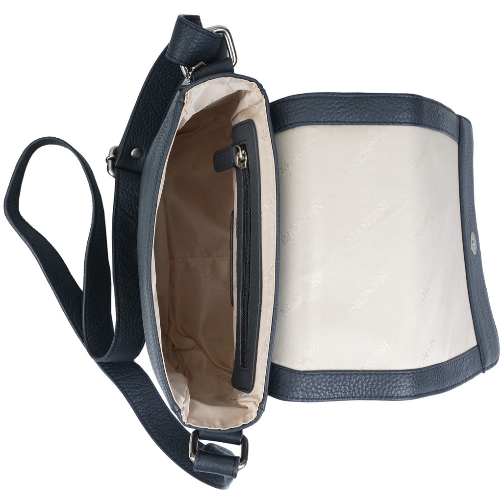 Mancini Pebbled Sac à bandoulière Page HBP1072 | Cuir - Dealorys