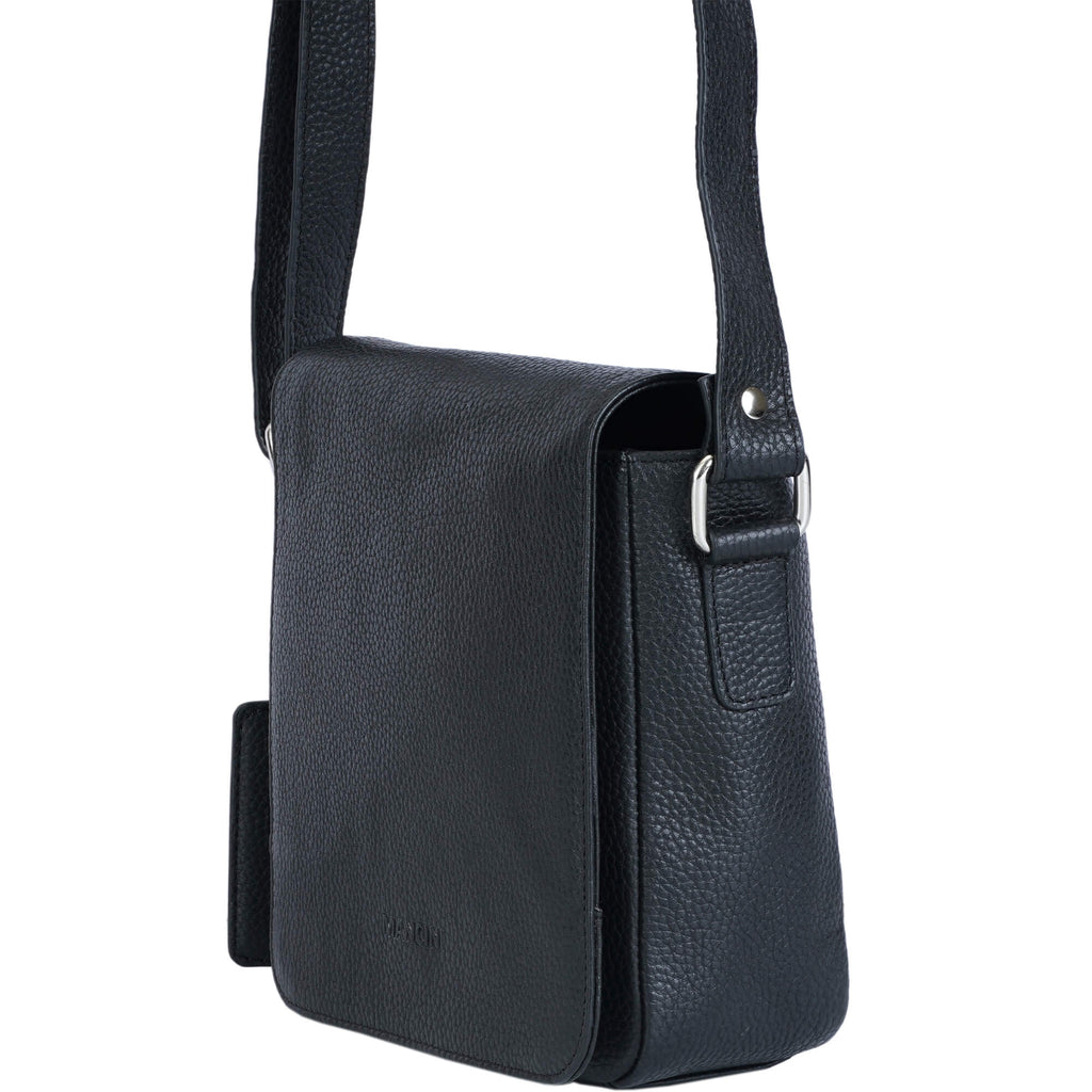 Mancini Pebbled Sac à bandoulière Page HBP1072 | Cuir - Dealorys