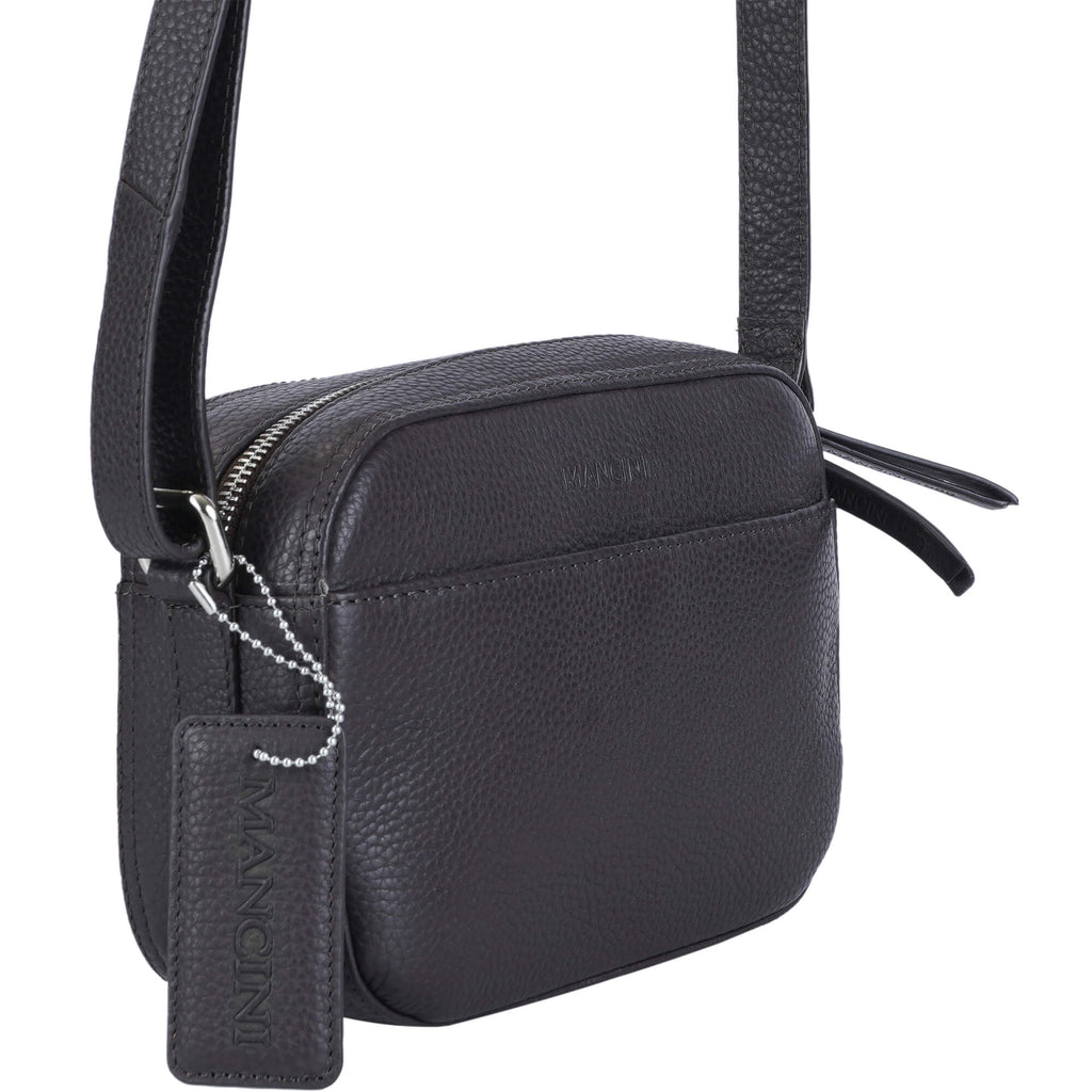 Mancini Pebbled Sac à bandoulière porté croisé Clara PBH1067 | Cuir - Dealorys