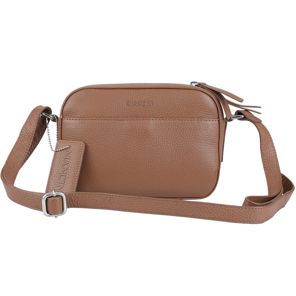Mancini Pebbled Sac à bandoulière porté croisé Clara PBH1067 | Cuir - Dealorys