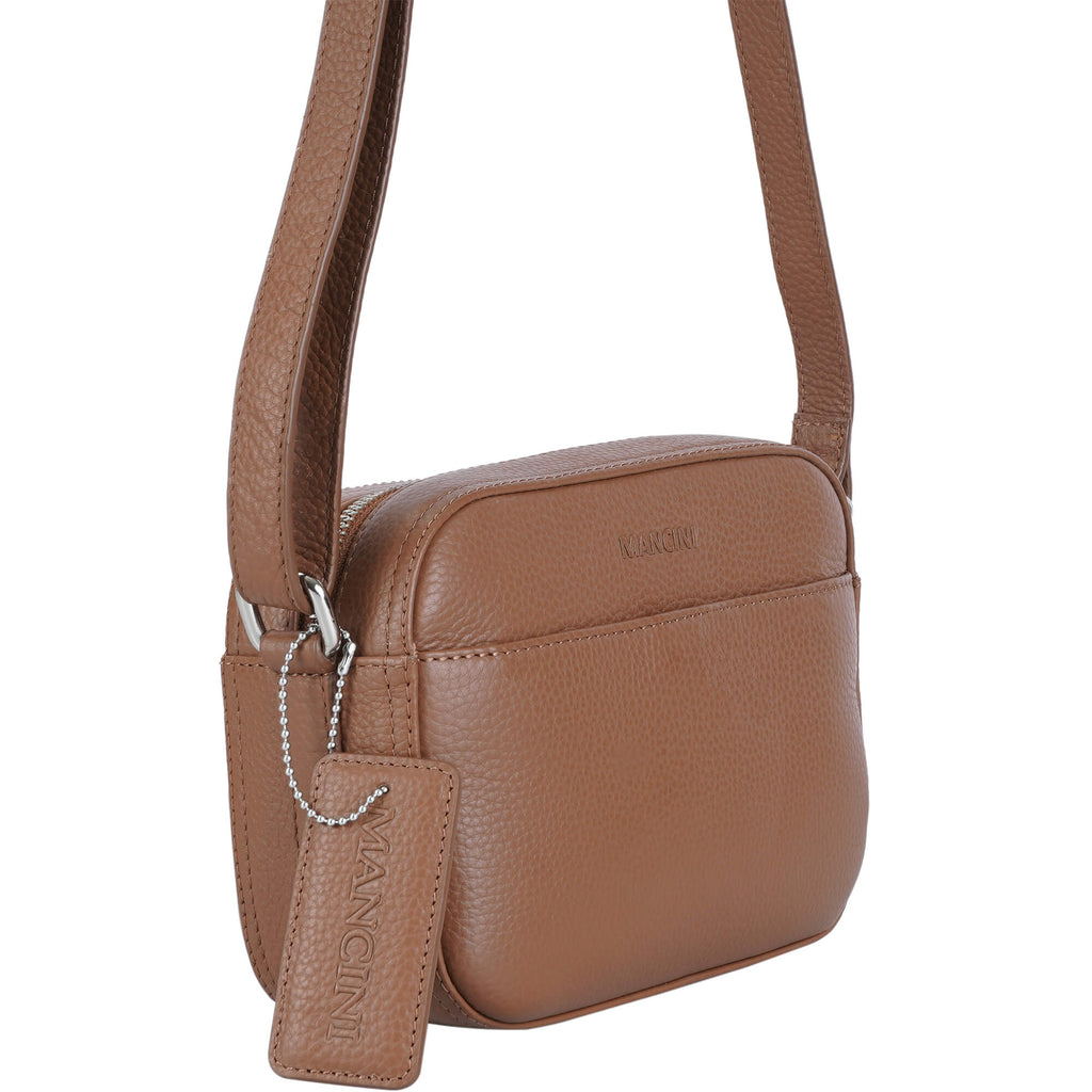 Mancini Pebbled Sac à bandoulière porté croisé Clara PBH1067 | Cuir - Dealorys