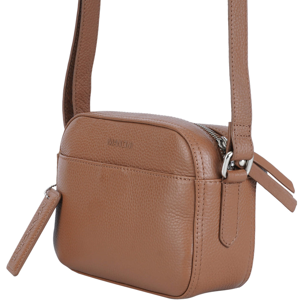 Mancini Pebbled Sac à bandoulière porté croisé Clara PBH1067 | Cuir - Dealorys