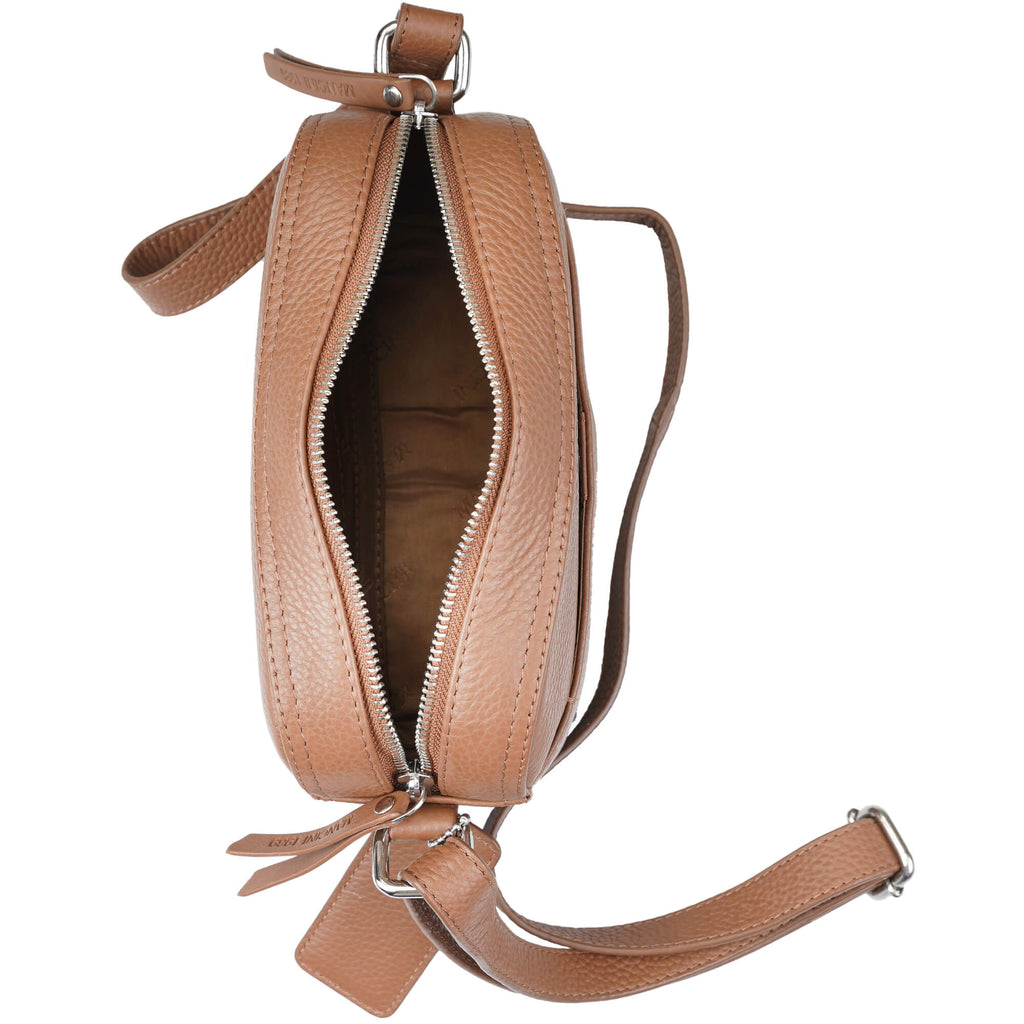 Mancini Pebbled Sac à bandoulière porté croisé Clara PBH1067 | Cuir - Dealorys