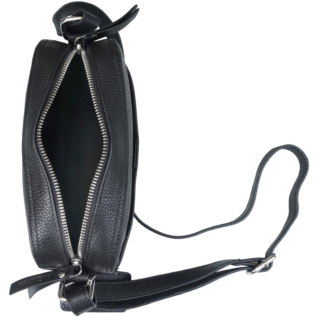 Mancini Pebbled Sac à bandoulière porté croisé Clara PBH1067 | Cuir - Dealorys