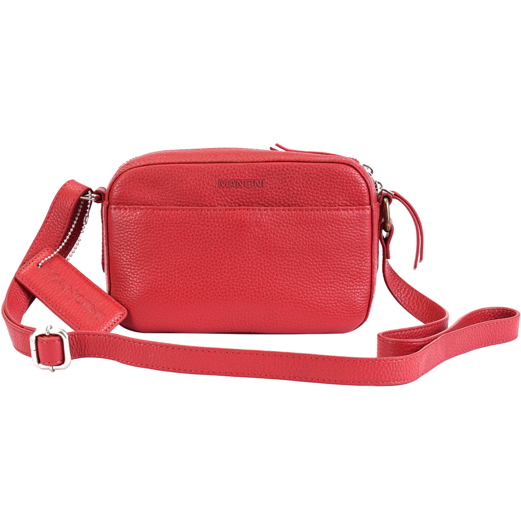 Mancini Pebbled Sac à bandoulière porté croisé Clara PBH1067 | Cuir - Dealorys