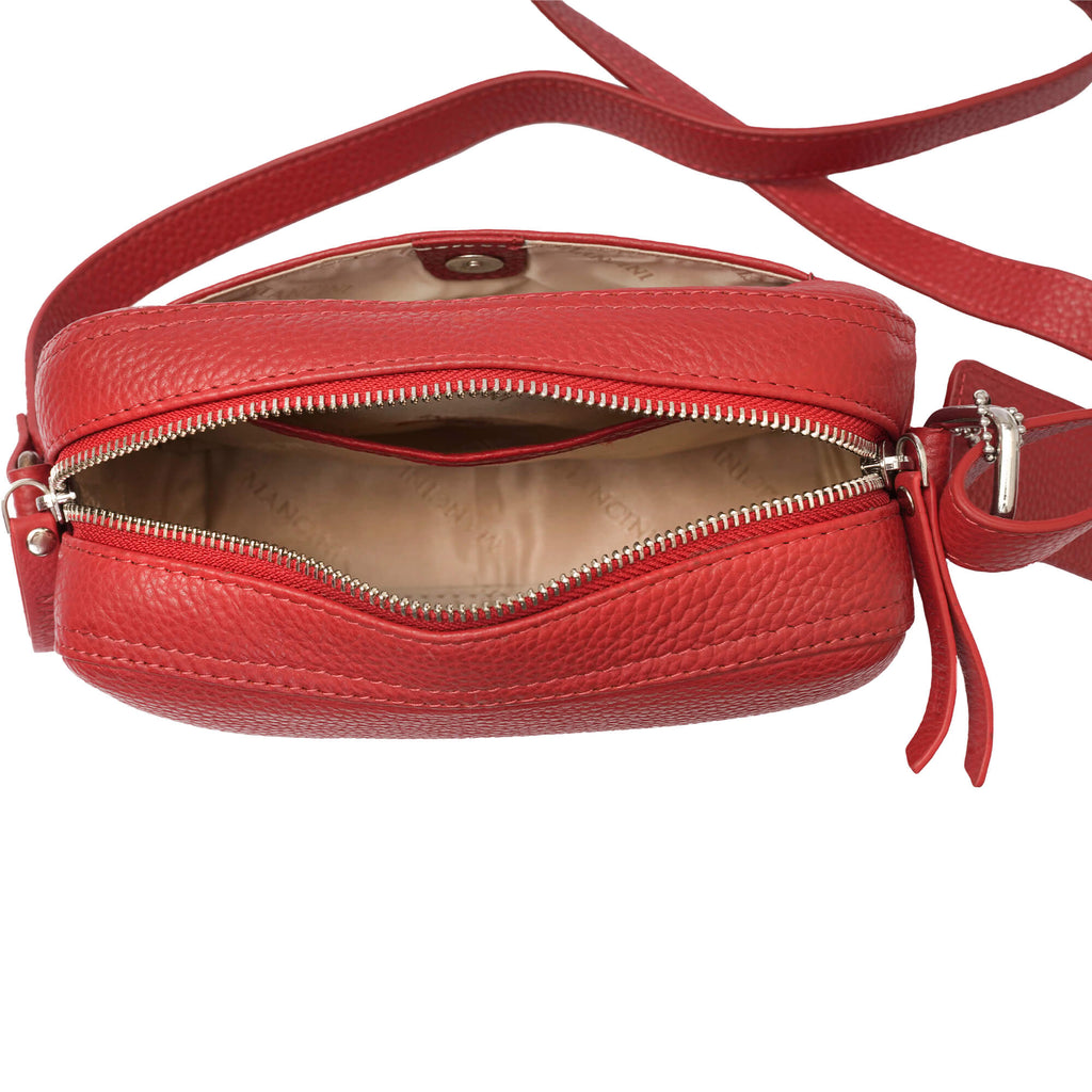 Mancini Pebbled Sac à bandoulière porté croisé Clara PBH1067 | Cuir - Dealorys