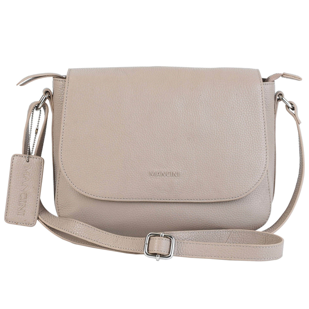 Mancini Pebbled Sac à bandoulière porté croisé Amy HBP1061 | Cuir - Dealorys