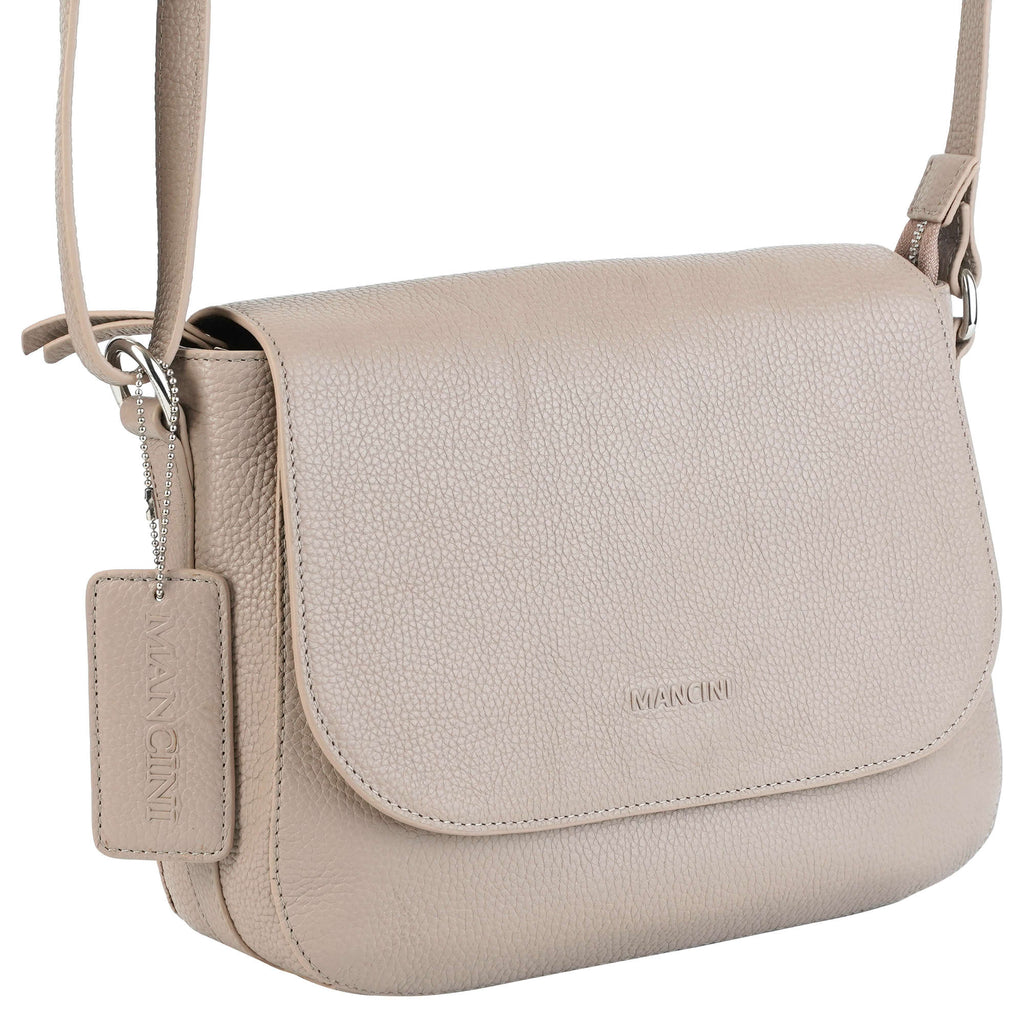 Mancini Pebbled Sac à bandoulière porté croisé Amy HBP1061 | Cuir - Dealorys