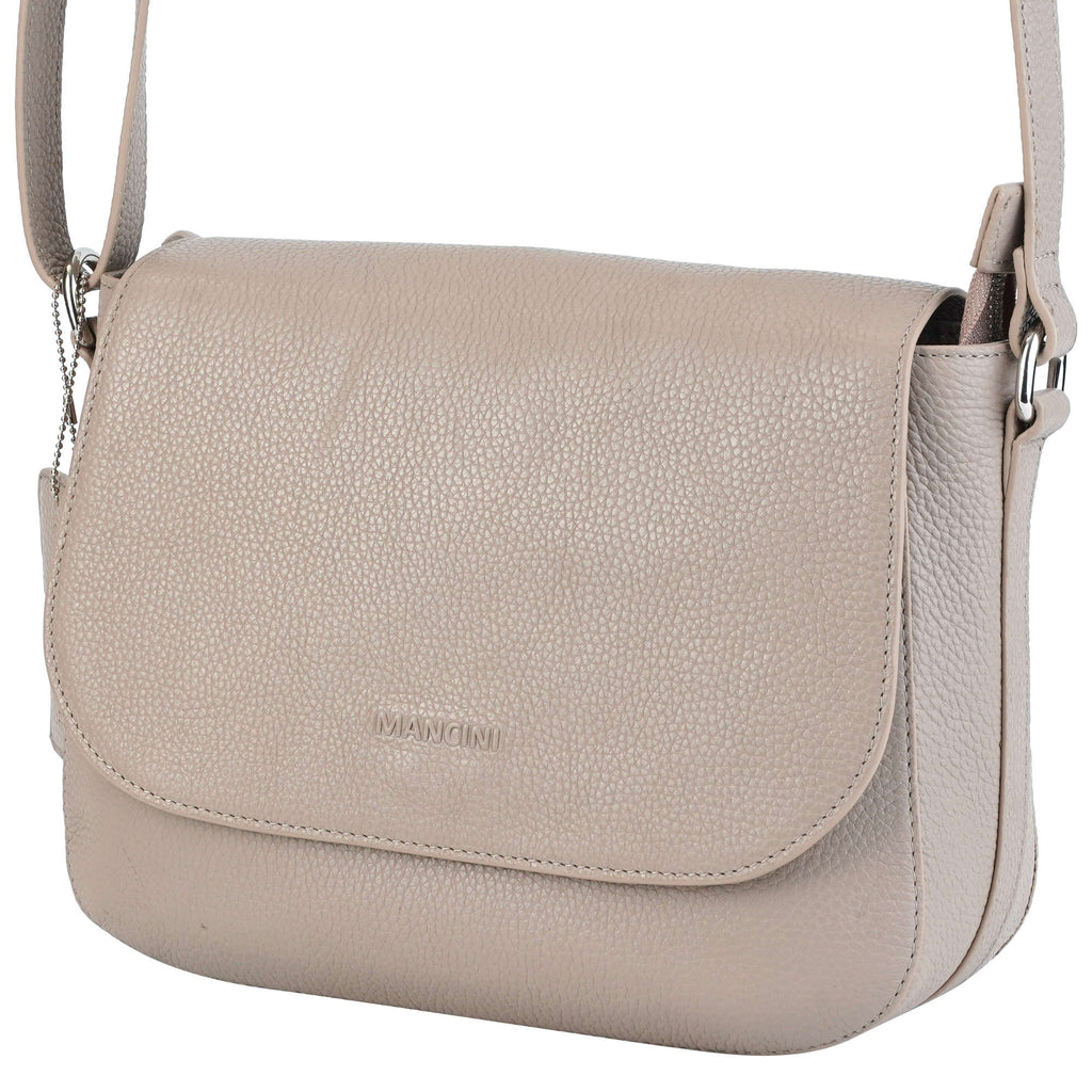 Mancini Pebbled Sac à bandoulière porté croisé Amy HBP1061 | Cuir - Dealorys