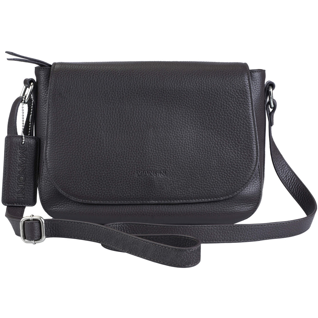 Mancini Pebbled Sac à bandoulière porté croisé Amy HBP1061 | Cuir - Dealorys