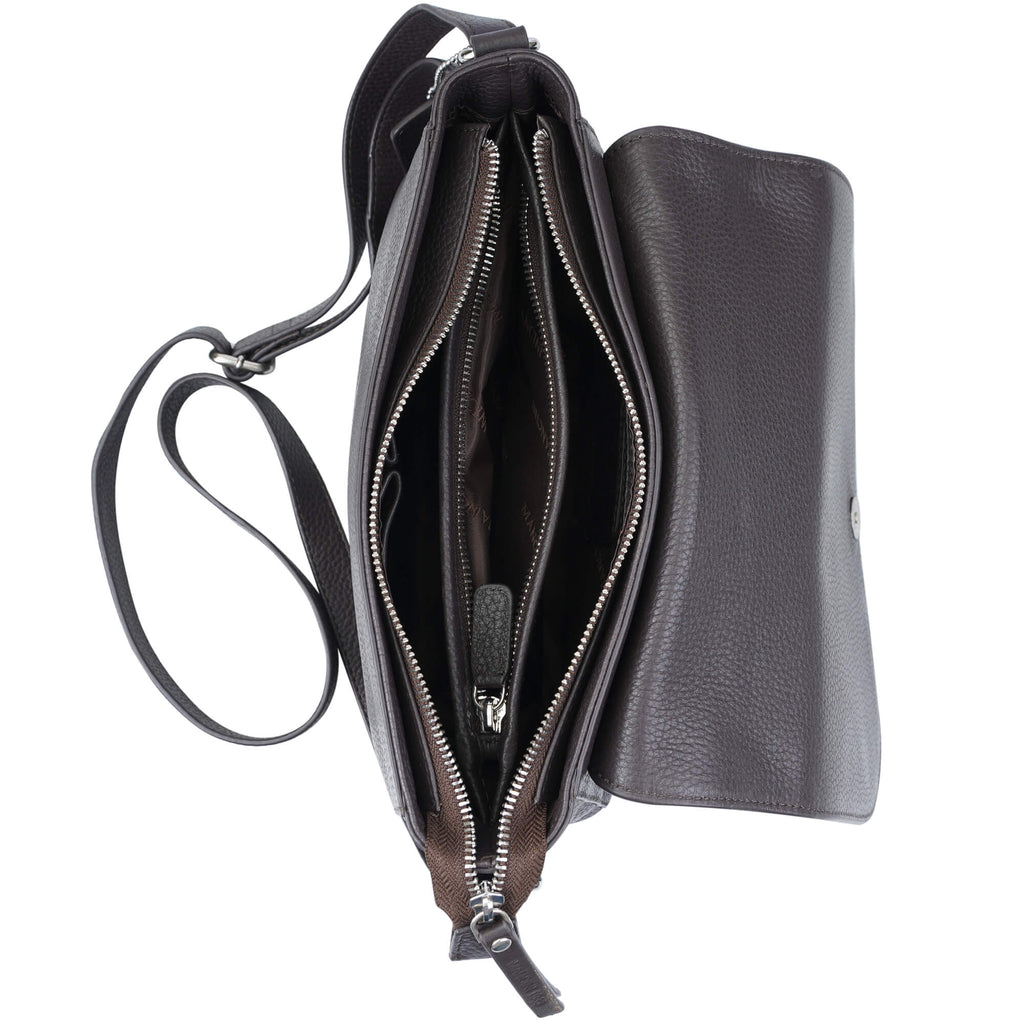 Mancini Pebbled Sac à bandoulière porté croisé Amy HBP1061 | Cuir - Dealorys