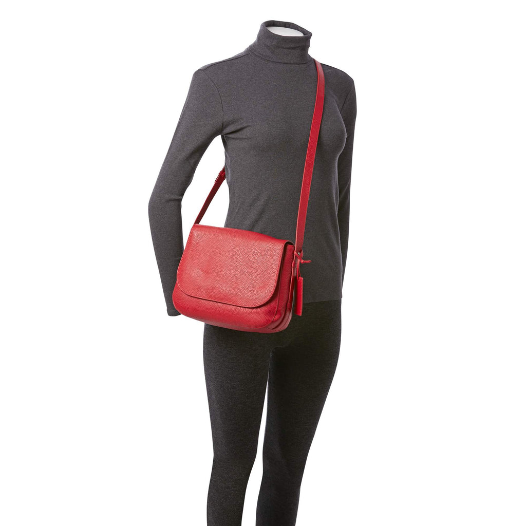 Mancini Pebbled Sac à bandoulière porté croisé Amy HBP1061 | Cuir - Dealorys