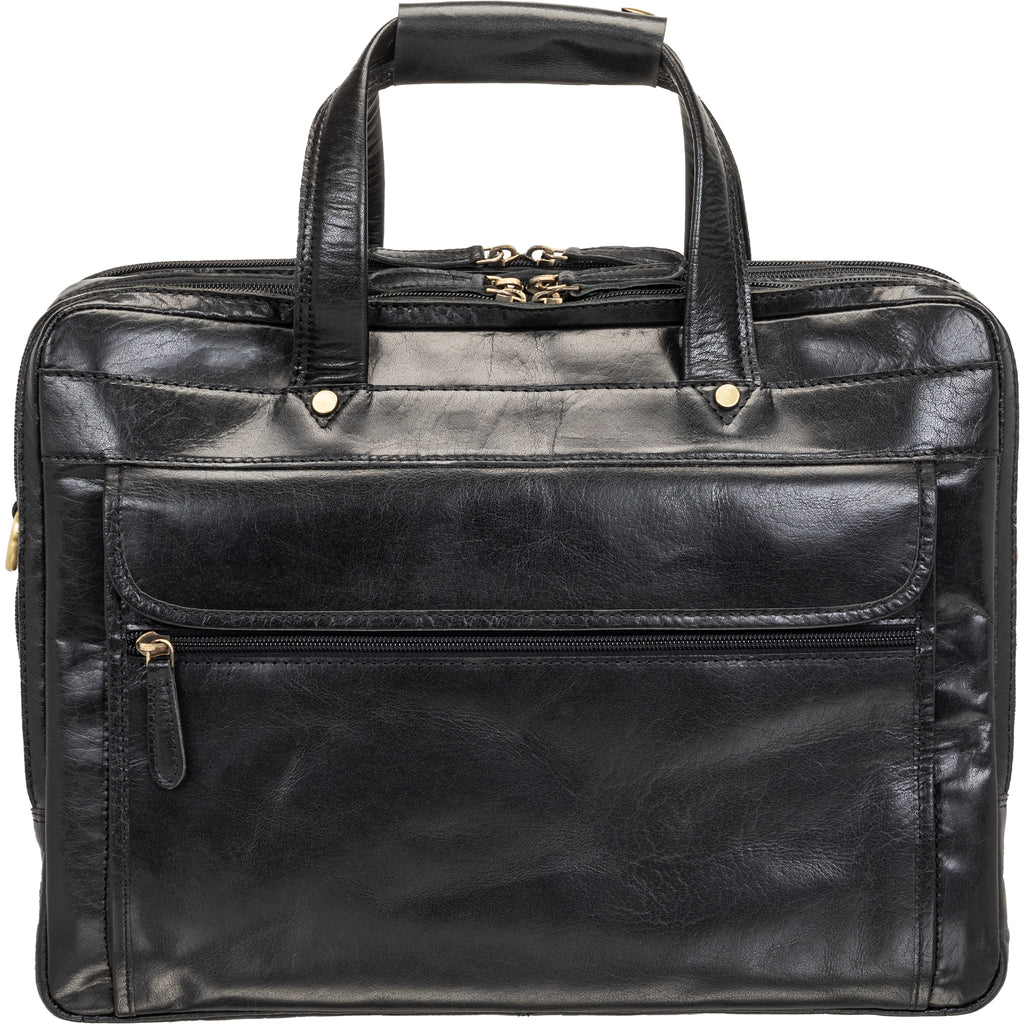 Mancini Porte-documents Buffalo à trois compartiments pour portable 15.6 po 23-3523 | Cuir - Dealorys