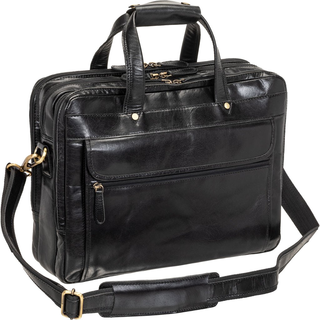 Mancini Porte-documents Buffalo à trois compartiments pour portable 15.6 po 23-3523 | Cuir - Dealorys