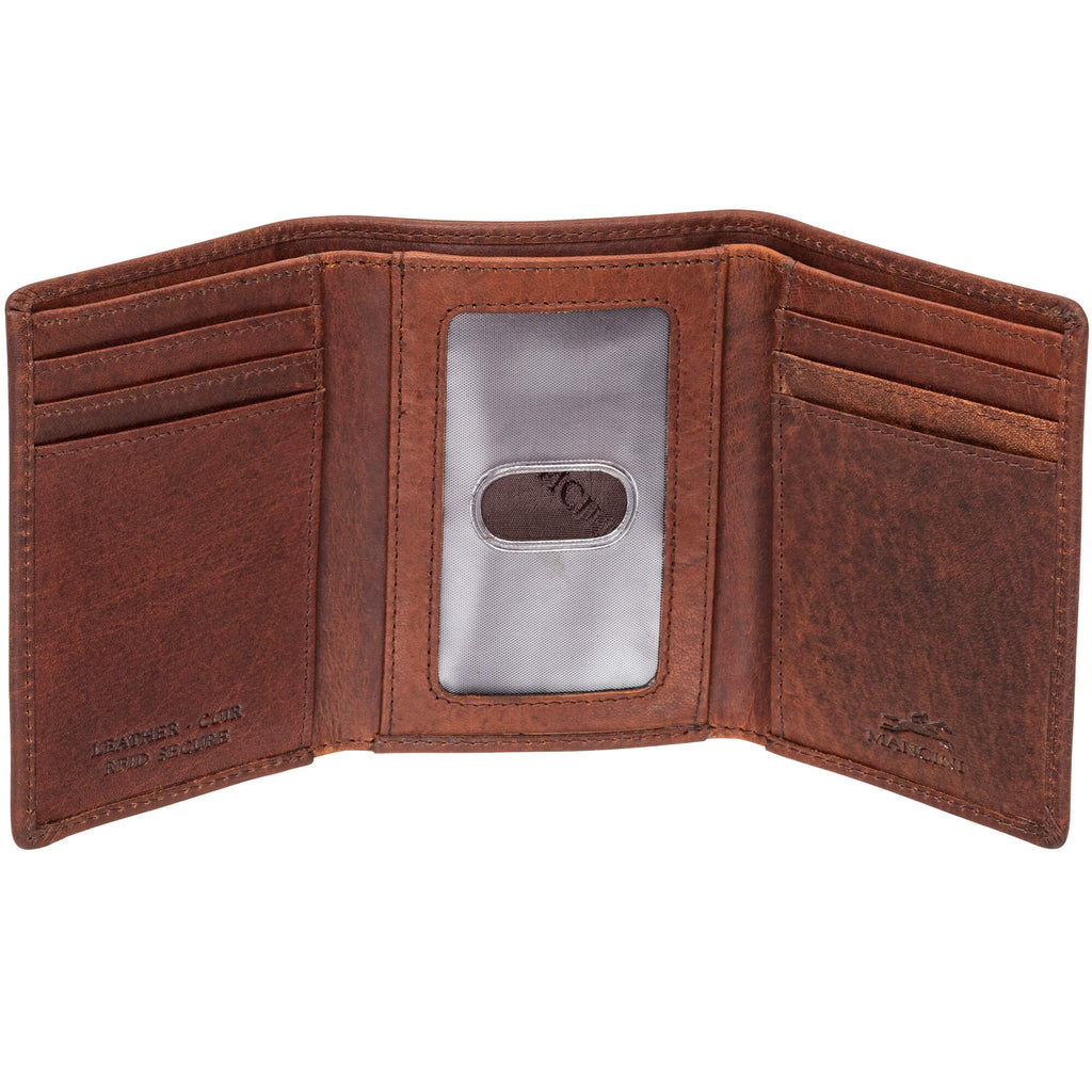Mancini Portefeuille RFID à trois volets 99-54162 | Cuir Buffalo - Dealorys