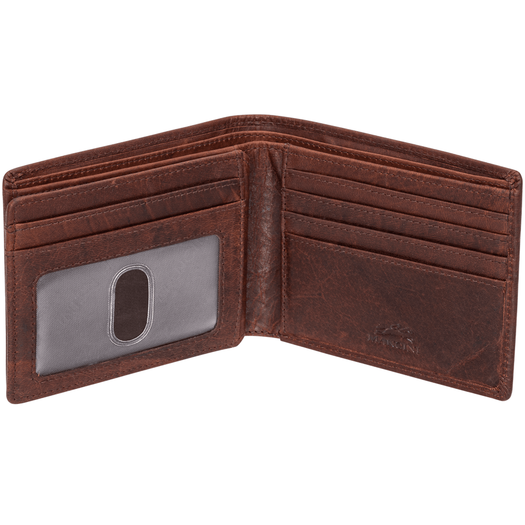 Mancini Portefeuille RFID avec volet au centre 99-54153 | Cuir Buffalo - Dealorys