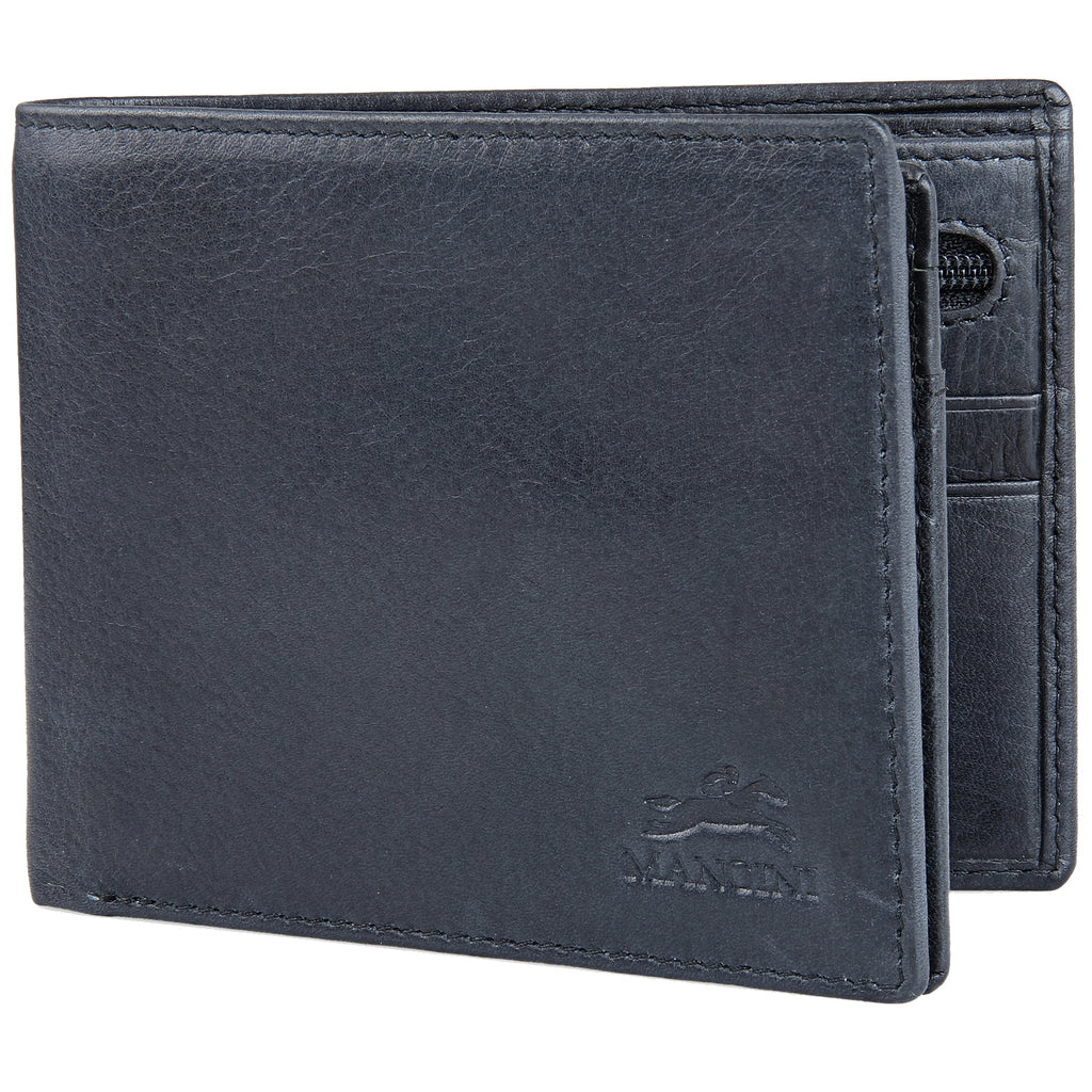 Mancini Portefeuille RFID avec volet au centre et pochette pour la monnaie 2020183 | Cuir - Dealorys