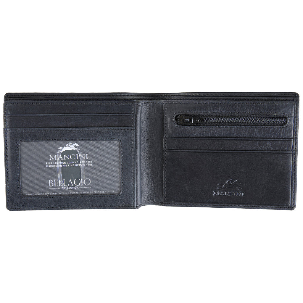 Mancini Portefeuille RFID avec volet au centre et pochette pour la monnaie 2020183 | Cuir - Dealorys