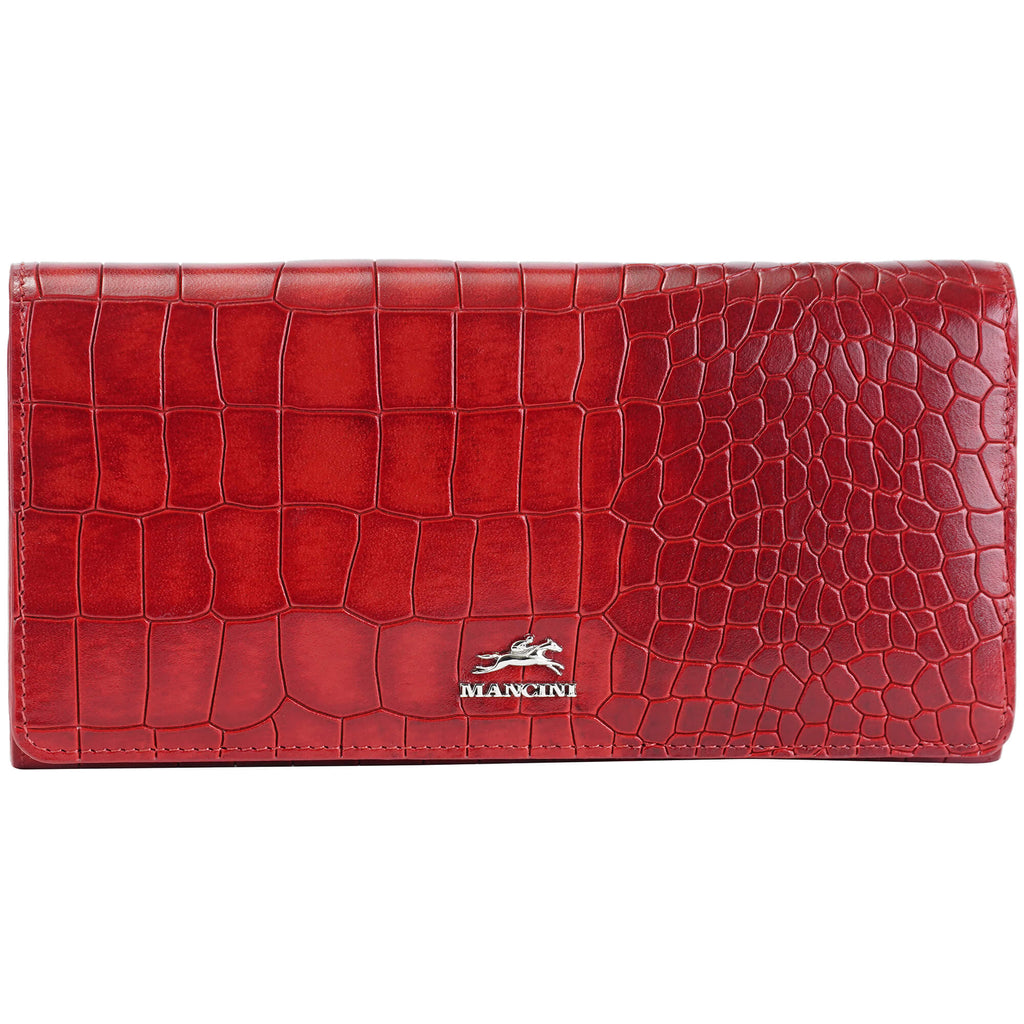 Mancini Portefeuille Trifold Croco2 RFID 6900296 | Cuir - Dealorys