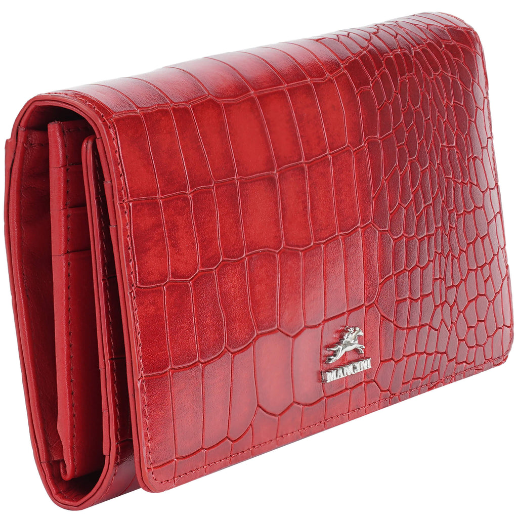 Mancini Portefeuille Trifold Croco2 RFID 6900296 | Cuir - Dealorys