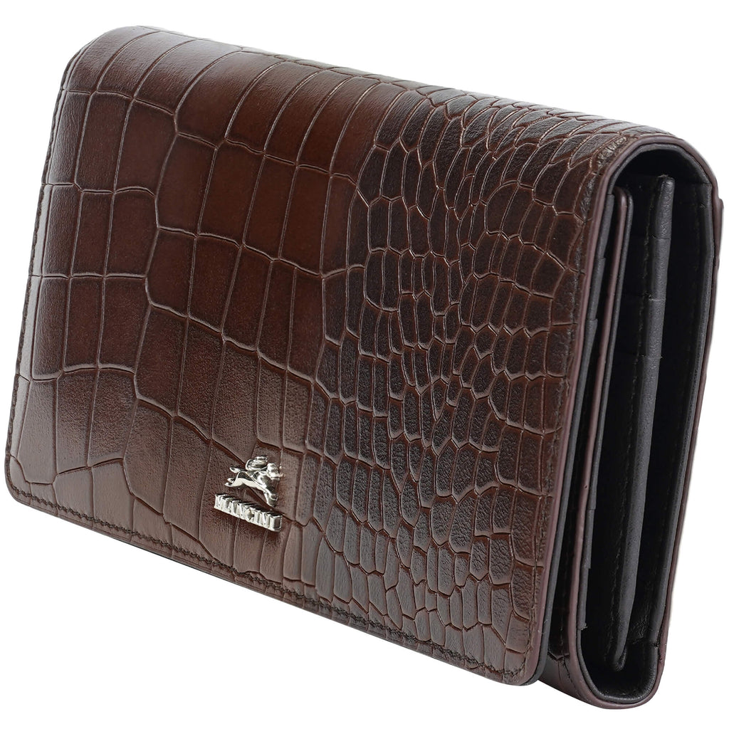 Mancini Portefeuille Trifold Croco2 RFID 6900296 | Cuir - Dealorys
