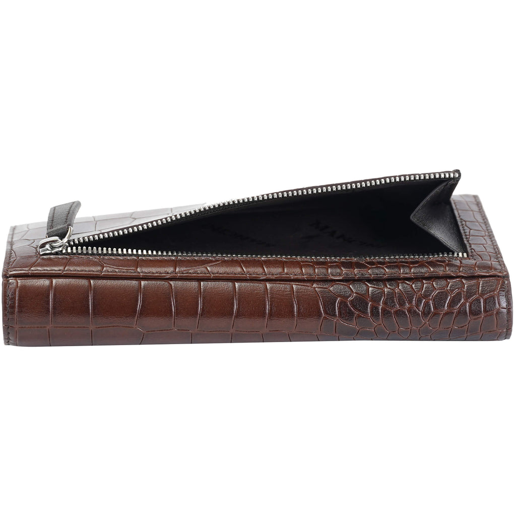 Mancini Portefeuille Trifold Croco2 RFID 6900296 | Cuir - Dealorys