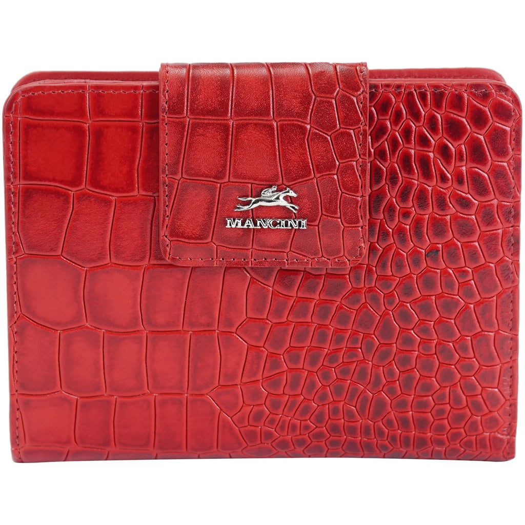 Mancini Portefeuille d’embrayage moyen Croco2 RFID 6900371 | Cuir - Dealorys