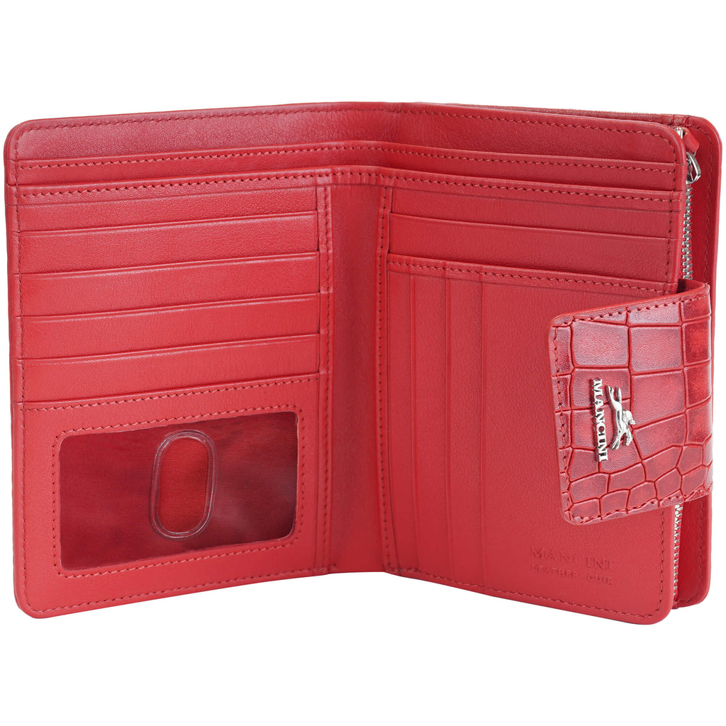 Mancini Portefeuille d’embrayage moyen Croco2 RFID 6900371 | Cuir - Dealorys