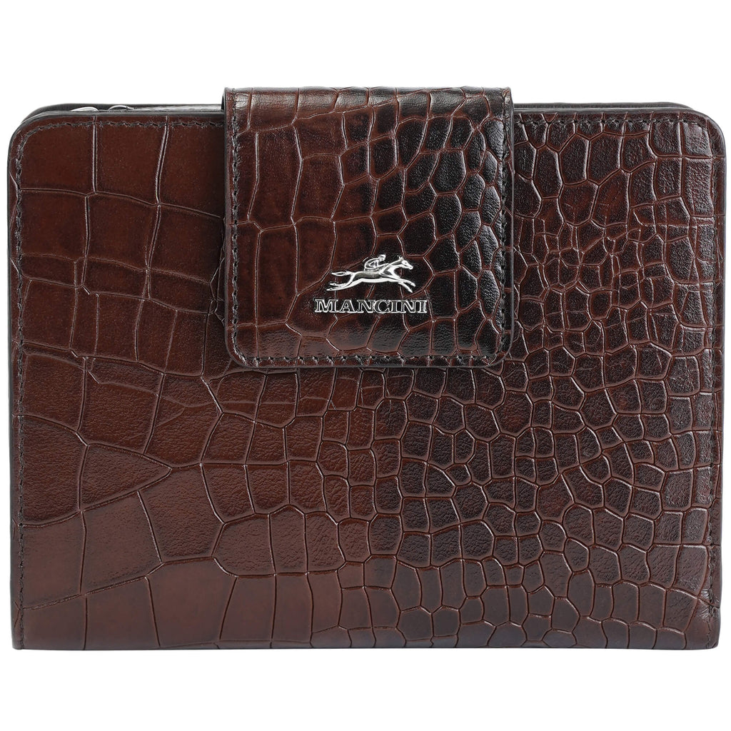 Mancini Portefeuille d’embrayage moyen Croco2 RFID 6900371 | Cuir - Dealorys