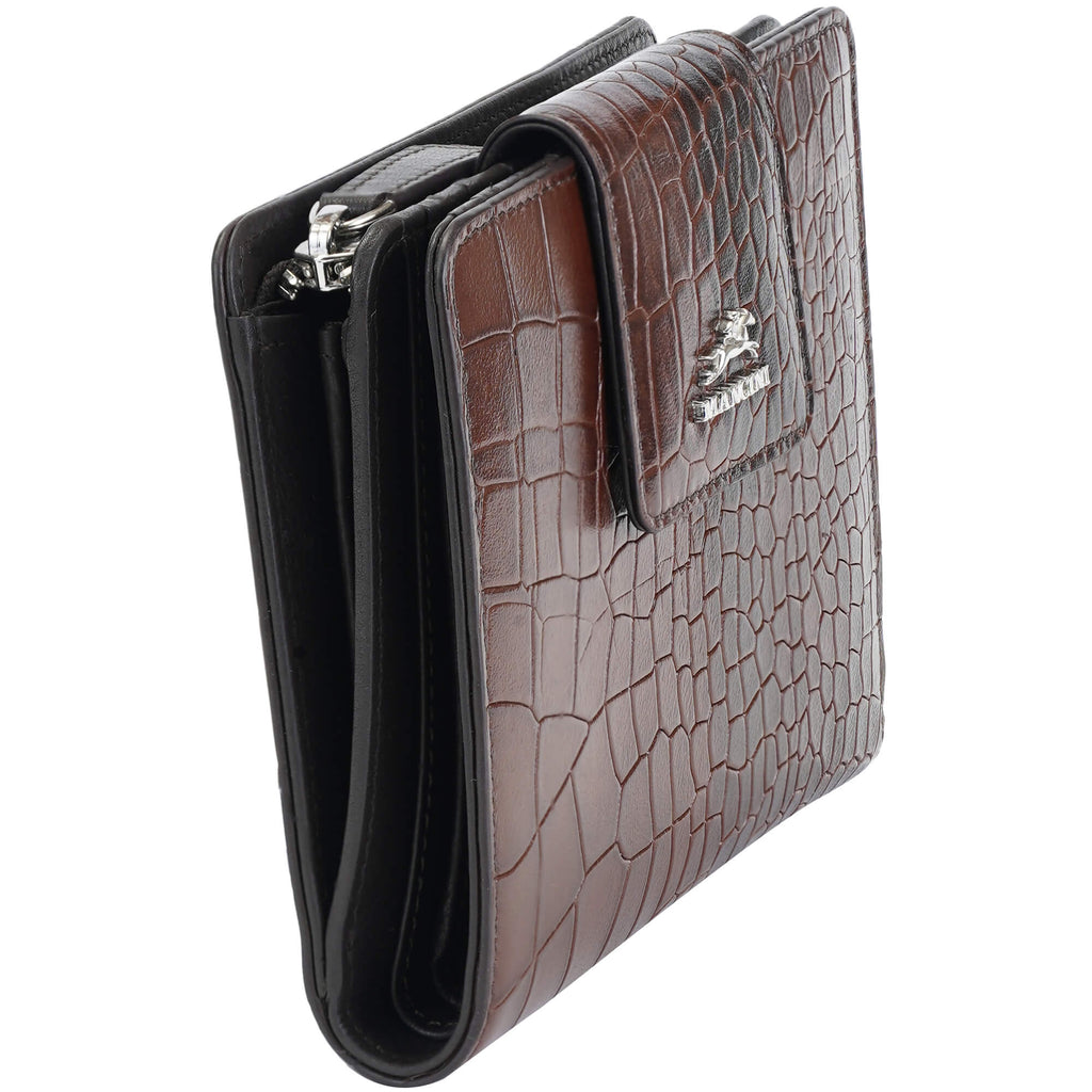 Mancini Portefeuille d’embrayage moyen Croco2 RFID 6900371 | Cuir - Dealorys