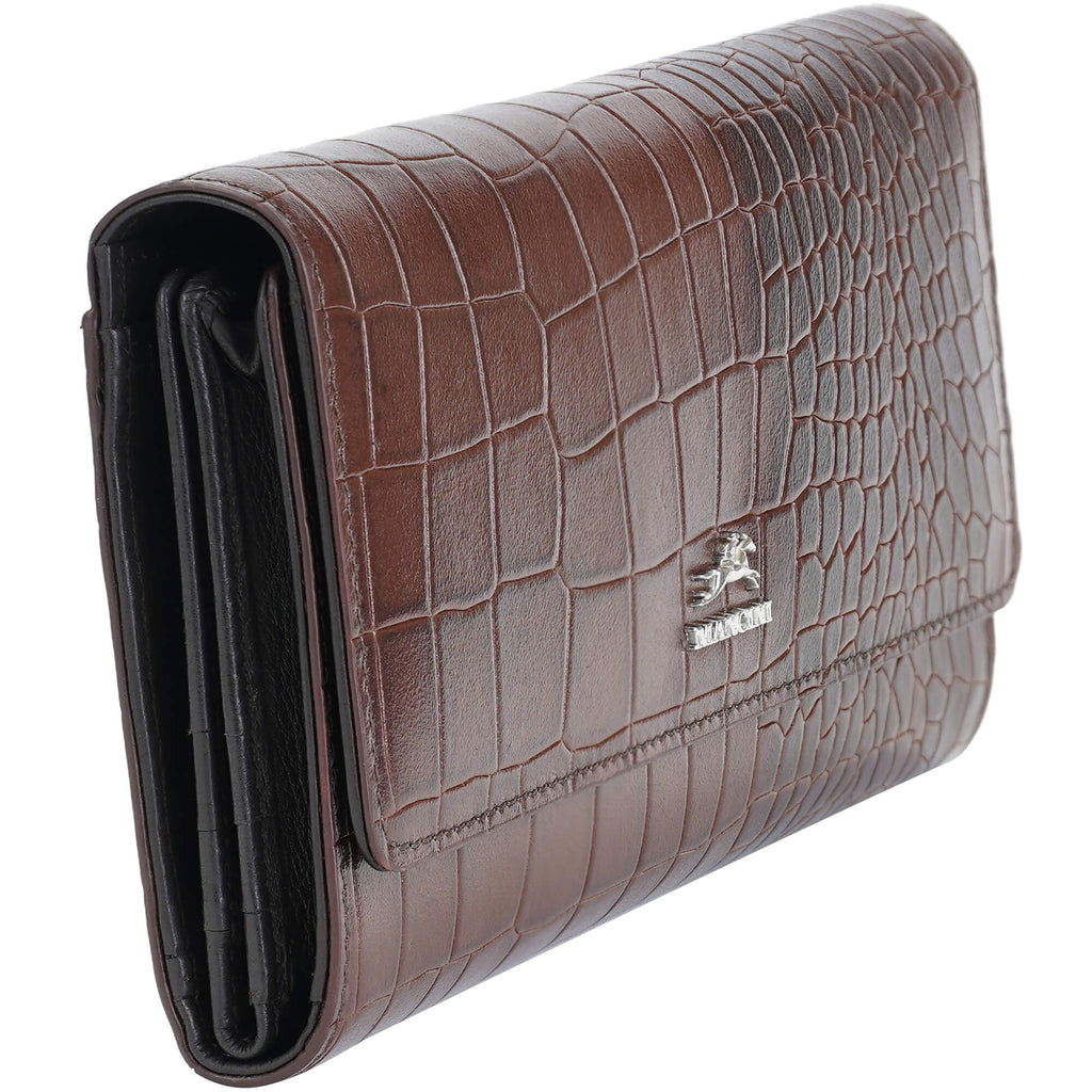 Mancini Portefeuille quadripliant Croco2 RFID 6900369 | Cuir - Dealorys