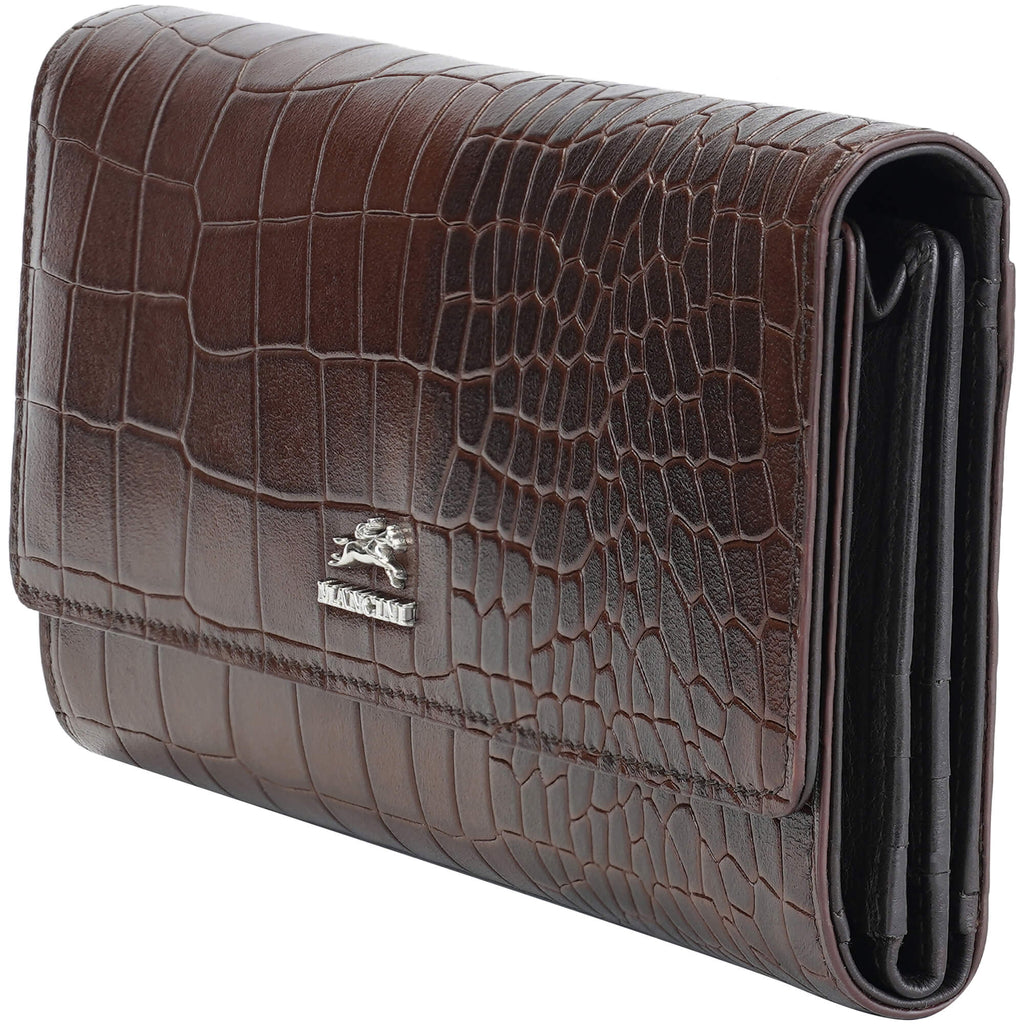 Mancini Portefeuille quadripliant Croco2 RFID 6900369 | Cuir - Dealorys