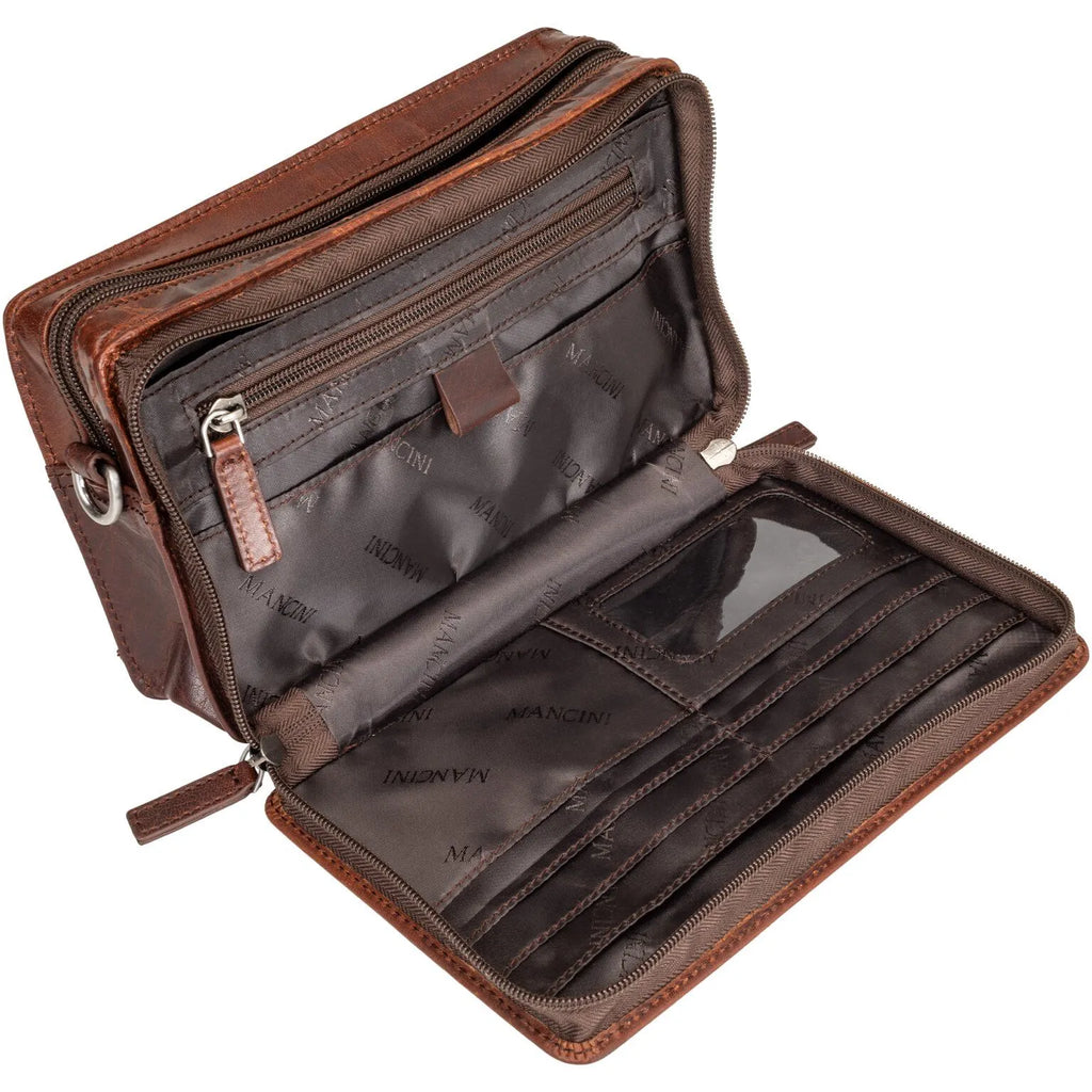 Mancini Sac unisex avec organisateur zippée 99-5409 | Cuir - Dealorys